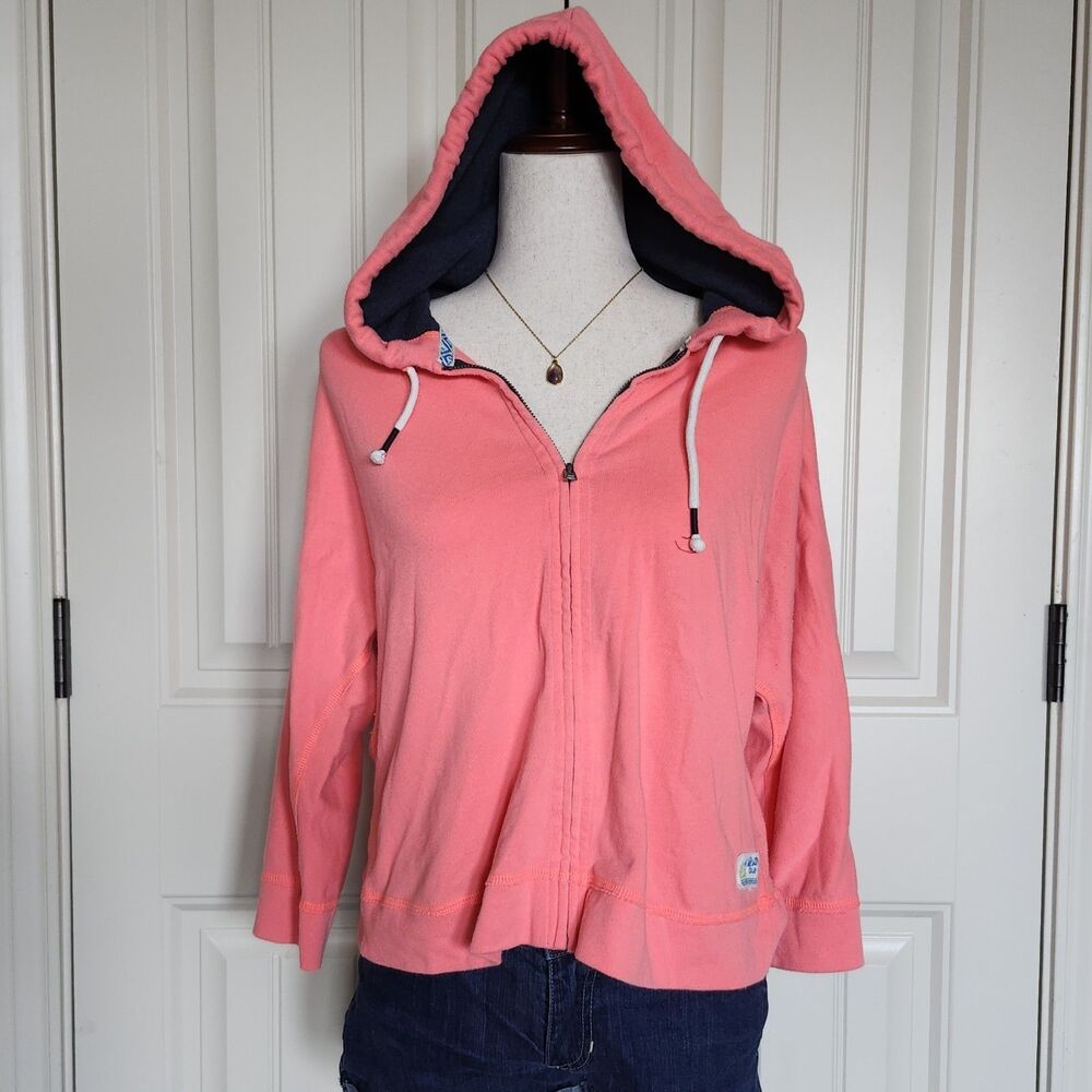 Vintage Hollister Coral Zip Up Hoodie Size M
